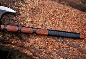 Ejes de acero de Damasco de alta calidad MS-Factory Uso multiusos con mango de madera personalizable Diseño popular Opciones de logotipo personalizado - Product Image 6