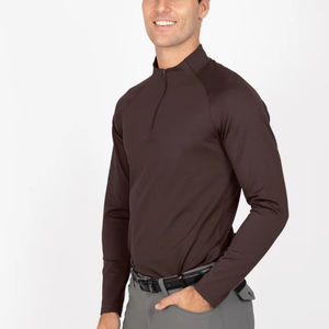 Chemise d'équitation pour homme à manches longues, légère et respirante, extensible, couche de base équestre pour cavaliers professionnels, logo personnalisé - Product Image 2