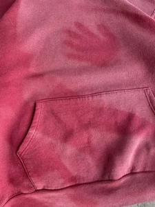 Men's 100% Cotton Vintage Winter Hoodie Full Zipper Street Style Hip Hop Sweatshirt Distressed Gradient <b>Spray</b> <b>Dyeing</b> Solid Print - Product Image 2