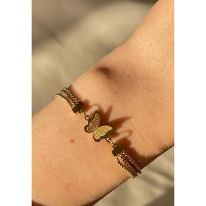 Bracciale a catena a farfalla in acciaio - Product Image 2