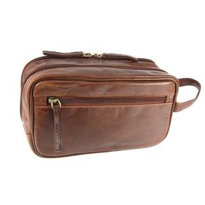 Grande trousse de maquillage en cuir véritable, nouveau Design classique, pochette à cosmétiques - Product Image 1