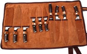 Juego de Cuchillos de Chef de Acero de Damasco Nordic Forge, Mangos de Madera, 10 Piezas, Ambidiestros, Duraderos, Afilados, Hechos a Mano, Cuchillos de Cocina Profesionales - Product Image 6