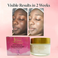 Crème Visage Double Action Éclaircissante Marque Blanche au Glutathion, Collagène et Acide Kojique – Estompe les Cicatrices d'Acné, Anti-Rides Sûr et Raffermissant