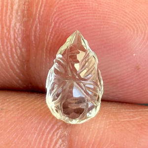 Améthyste verte naturelle faite à la main à facettes poire pierre précieuse en vrac 2.50 carat 12x8x5mm Direct inde fabricant fabrication de bijoux sculpté - Product Image 3