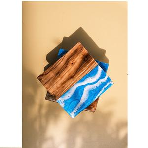 Posavasos de Resina de Nogal Negro, Portavasos Redondo de Madera Maciza, Tapete para Té con Característica Resistente al Calor, Tapete y Almohadillas de Resina Epoxi - Product Image 3