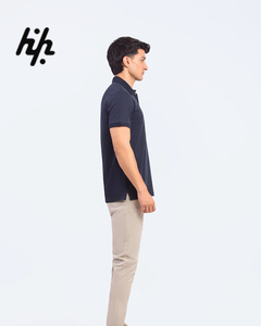 Couleur unie de haute qualité décontractée pour chemises tricotées 100% coton anti-rétrécissement séchage rapide à manches courtes Logo personnalisé - Product Image 3