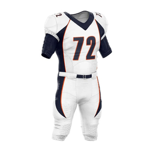 Estilo de tendencia Fútbol Personalizado Venta al por mayor Sublimado de alta calidad Últimas camisetas y pantalones Uniforme de camiseta de fútbol americano - Product Image 5