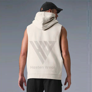 Sweats à capuche de sport pour hommes et vêtements d'entraînement, coupe musclée, pull-over streetwear, service OEM tendance, sweats à capuche de sport - Product Image 2