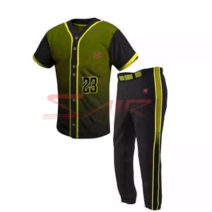 Ensemble d'uniformes de sport de baseball respirants, antibactériens et à séchage rapide de haute qualité, tailles plus, options personnalisées, vente en gros - Product Image 2