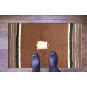 Brown Geometric Printed Rug for Home Decor, Soft Area Floor Mat,Chenille Rug - Product Image 4