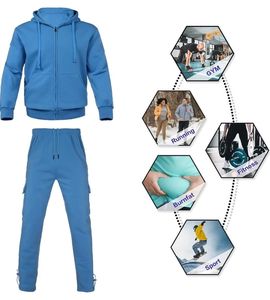 Conjunto de chándal personalizado para hombre Conjunto de sudadera con capucha y pantalones de chándal con cremallera de algodón conjunto de Sudadera con capucha lavado ácido vintage desgastado de gran tamaño - Product Image 5