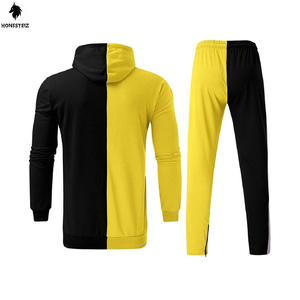 Custom Men's Streetwear Two-Piece Set <b>Stacked</b> Tracksuit with Hooded Sweatshirt & <b>Joggers</b> Uniform Cargo Track Suit - Product Image 3