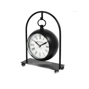 Belle horloge de table en métal doré personnalisée de luxe au design moderne pour la décoration de la maison salle d'étude - Product Image 5