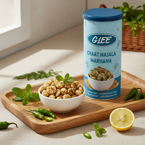 Glee Impex Chaat Masala Makhana, Snack Saludable Picante Bajo en Grasas y Sin Gluten, Estilo Pringle en Frasco, Alto en Proteínas y Fibra - Product Image 3