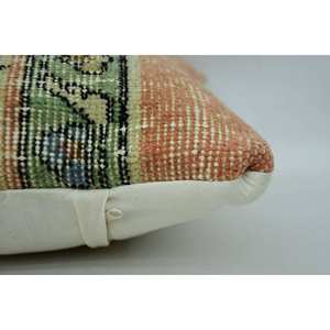 Bohemian Vintage Floral Kantha Patchwork Wool Pillow 14x14 Inch <b>Beige</b> <b>Cushion</b> Woven Decorative <b>Cushion</b> for Floor Use - Product Image 4