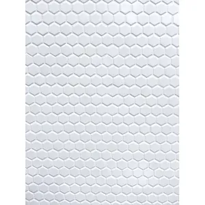 Azulejo de mosaico de porcelana hexagonal brillante blanco de 1 \ "para función de ladrillo refractario contra salpicaduras de pared y suelo para azulejos exteriores (CAJA de 10) - Product Image 1