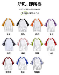 Custom <b>High</b>-quality <b>Men's</b> and Women's Blank T-<b>shirt</b> 100% Cotton Tshirt <b>Collar</b> logo Various T-<b>shirt</b> for <b>men</b> - Product Image 3