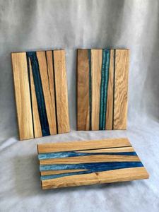 Eco-Friendly <b>Wooden</b> Chopping Boards Resin-Coated <b>Chess</b> Design High Standard Quality Durable for Hotels Homes Restaurants - Product Image 3