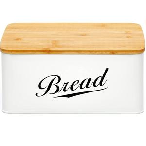 Las mejores decoraciones de cocina Solución de almacenamiento de pan con tapa de madera al por mayor en la India para almacenamiento de galletas y pan-Fiambreras - Product Image 3