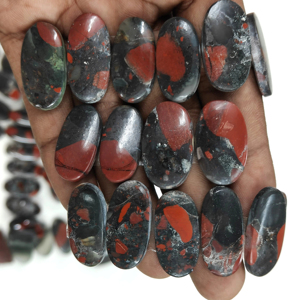 Hermosa piedra de sangre africana ágata mezcla forma Halloween venta al por mayor Natural africano Bloodstone cabujón venta al por mayor Bloodstones - Product Image 1