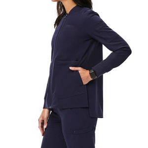 Uniforme Médico Personalizado 2025, Chaqueta de Médico con Cierre Completo y Manga Larga con Logotipo - Product Image 3