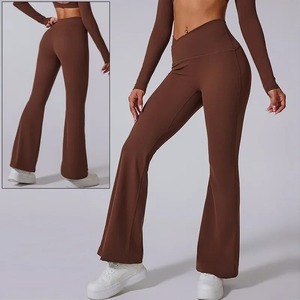 Women's XL High Waist Quick Dry Yoga <b>Leggings</b> Best Design Running Trousers Pants Elastic Waist Custom Colors Printed Solid - Product Image 3