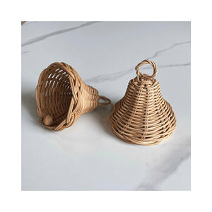 Crafted Wicker Rattan <b>Bell</b> Gift <b>Box</b> for Rustic Home Party Tree Decor Holiday Cheer Spark Unique Rattan <b>Bell</b> Christmas Ornament - Product Image 5