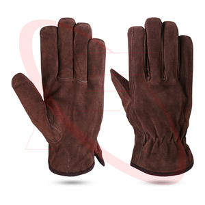 High Quality Cowhide Split Leather <b>Driver</b> <b>Gloves</b> With Maximum Protection Keystone Thumb Styled Unlined Schutzhandschuhe - Product Image 1
