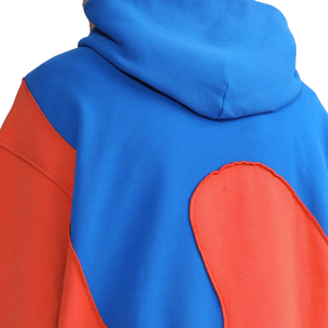 Parche de contraste de bloque de <span class=keywords><strong>Color</strong></span> personalizado de fábrica trabajo Sudadera con capucha de peso pesado de algodón polar de alta calidad 600 Gsm 2026 - Product Image 3