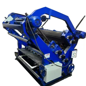 BoxMac profil ganda mesin kerut kertas kecepatan tinggi dengan set gulungan seruling, drive AC Motor & semua aksesori lengkap