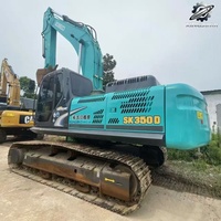Excavatrice sur chenilles Kobelco SK350LC, 35 tonnes, grande pelle hydraulique lourde, moteur Hino J08E, excavatrice de construction japonaise d'occasion