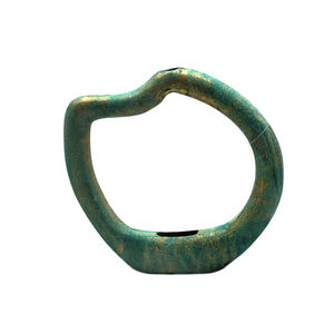 Juego de 3 floreros de mesa de metal en forma de cilindro de tono rústico para el hogar, eventos, fiestas, jarrones florales decorativos - Product Image 3