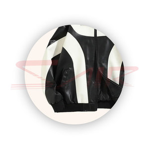 Blouson en cuir pour homme grande taille, style motard, personnalisé, ample, streetwear, respirant, imperméable, fermeture éclair, nouvelle collection hiver, Pakistan - Product Image 5