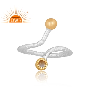 Dernière tendance Bague réglable en argent sterling fin avec citrine naturelle Fabricant de bijoux personnalisés - Product Image 3