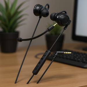 Audífonos Intrauditivos con Cable AUDISTINCTK, Conector de 3.5mm, Controlador Dinámico, Material Plástico - Negro, Micrófono para Oficina y Hogar - Product Image 3