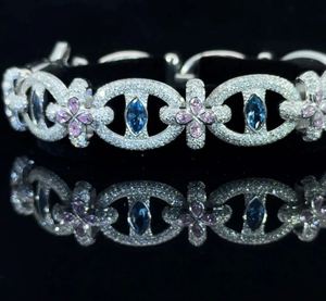 Bracelet chaîne tennis groupé plaqué or 18 carats 10mm diamant VVS Lab haute qualité glacé unisexe - Product Image 2