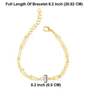 สร้อยข้อมือคริสตัลโซ่ชุบทองแบบอินเดียเครื่องประดับแบบดั้งเดิมขายส่ง - Product Image 3