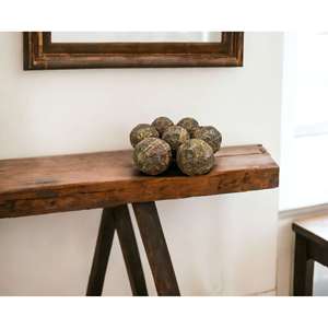 Boules décoratives en bois style rustique campagnard pour la décoration intérieure, ornements de table, centre de table primitif pour ferme - Product Image 5