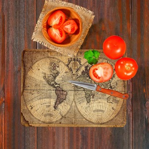 Tabla de Cortar de Madera con Diseño de Mapa del Mundo, Elegante Tabla de Cocina para Chefs Caseros y Espacios de Cocina Modernos, de la India - Product Image 6