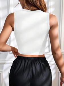 คอลเลคชั่นฤดูร้อน2025เสื้อยืดระบายอากาศทรงสลิมฟิตสำหรับผู้หญิงดีไซน์ล่าสุดจากโรงงานขายตรงราคาถูก - Product Image 2