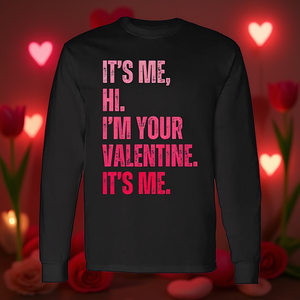 Maglietta a Maniche Lunghe Promozionale 'Sono io, Ciao, sono il tuo San Valentino' per San Valentino - Product Image 3