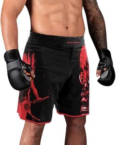Pantalones cortos MMA de poliéster de alta calidad para hombre, venta al por mayor, tarifa de fábrica, fabricante profesional, patrón sólido con logotipos sublimados - Product Image 4