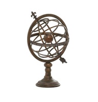 Globo Terráqueo de Aluminio de Alta Calidad, Mapa del Mundo Art Deco, Diseño Moderno, Hecho a Mano, Acabado Negro Pulido, Decoración Educativa para Oficina y Hogar