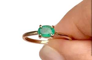 Anillo de mujer Esmeralda natural Piedra preciosa Mayo Piedra natal Boda Compromiso Navidad Joyería hecha a mano Anillo de plata esterlina 925 - Product Image 5