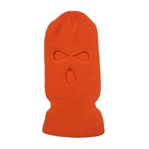 Bonnet de masque de ski de moto à 3 trous en tricot avec broderie de logo personnalisé pour la pêche, le cyclisme, les autres sports de plein air - Product Image 3