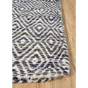 พรมขนสัตว์และใยวิสโคสสีน้ำเงินแบบทอเรียบ ลายเรขาคณิต รุ่น ADWV-13047 สำหรับใช้ในบ้าน - Product Image 4