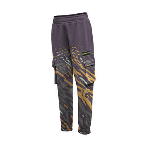 Pantalon cargo taille haute personnalisé OEM pour hommes 100% coton léger décontracté Streetwear taille élastique plate multi-poches coupe ample - Product Image 3