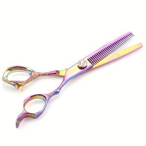 Ciseaux de coiffeur de qualité supérieure-Ciseaux de coupe de cheveux de précision, design ergonomique, lames tranchantes en acier inoxydable pour barbiers professionnels - Product Image 3