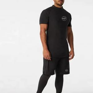 T-shirt surdimensionné 100% coton pour homme, coupe ample, col rond, ensemble t-shirt et short streetwear pour homme - Product Image 4