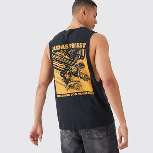 Hoodies de sport pour hommes de haute qualité, design sans manches tendance, OEM ODM, imprimé, 100% coton, logo personnalisé pour les sorties - Product Image 2